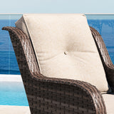 Vicllax Patio Wicker Oasis Lounge Sofa, Single Chair Set of 2