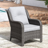 Vicllax Patio Wicker Oasis Lounge Sofa, Single Chair Set of 2