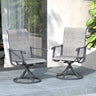 Vicllax Patio Swivel Chairs Set of 2/4/6, Outdoor 360 Degree Metal Swivel Sling Chairs