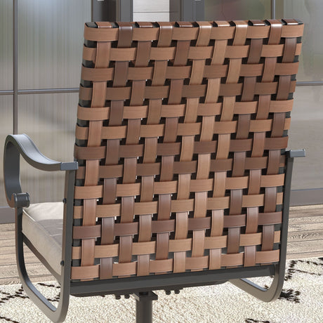 Vicllax Harmony 360-Degree Swivel Outdoor Armchair, Set of 2