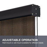 Vicllax Roller Shade, Patio Roll Up Sun Blocking Roller Shade with Aluminum Valance