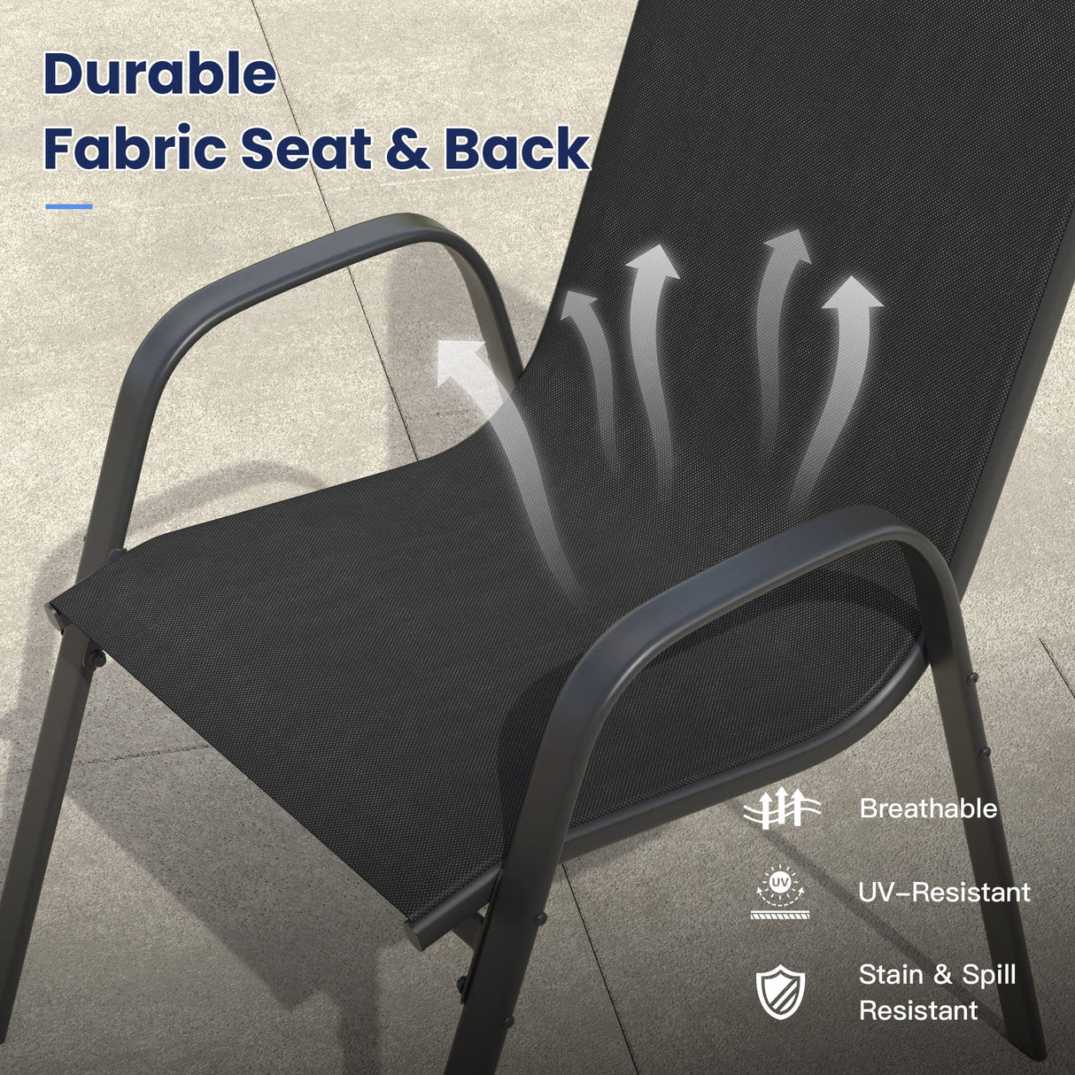 Vicllax 11 PCS Patio Dining Table Set, 60" Round Metal Table and Horizon Stackable Chair