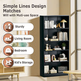 Vicllax Wooden Bookcase, 3/4/5 Shelf Display Open Bookshelves for Home Office