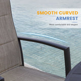 Vicllax Outdoor Padded Stackable Sling Dining Chair