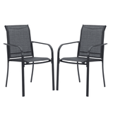 Vicllax Outdoor Textilene Stackable Sling Dining Chair, Set of 2/4/6