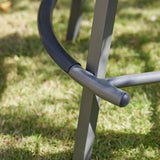 Vicllax Outdoor Swivel Wicker Padded Bar Chairs - 360-Degree