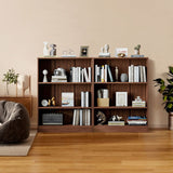 Vicllax Wooden Bookcase, 3/4/5 Shelf Display Open Bookshelves for Home Office