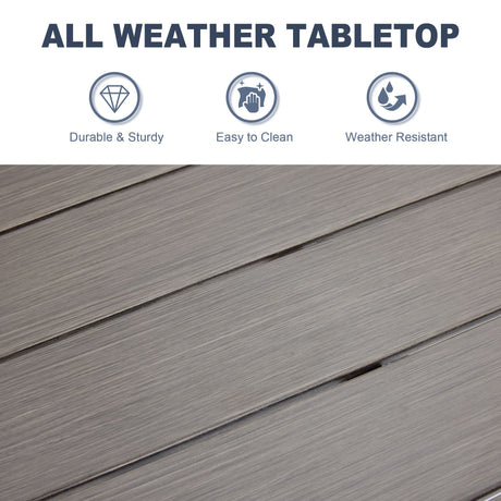 Vicllax Mesa cuadrada pequeña para exteriores, mesa de bistró para patio 