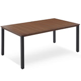 Vicllax Outdoor Patio Metal Dining Table for 4/6