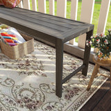 Vicllax 3-Piece Rectangular Metal Outdoor Dining Table and Bench Set