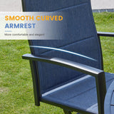 Vicllax 9 Pieces Outdoor Dining Set, Metal Round Table and Premium Paddad Swivel Chairs