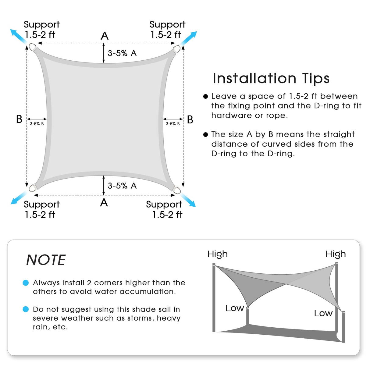 Vicllax Custom Sized 90% Sun Shade Fabric, Shade Cloth, Shade Privacy Panel