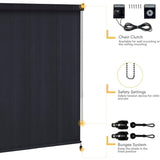 Vicllax Outdoor Sun Blocking Roller Shade, Patio Roll Up Shade Blinds