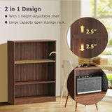 Vicllax Wooden Bookcase, 3/4/5 Shelf Display Open Bookshelves for Home Office