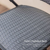 Vicllax 3/5 PCS Outdoor Swivel Bar Set, Patio Wicker Bar Chairs and Round Bar Table