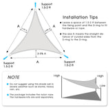 Vicllax Custom Color 90% Triangle Sun Shade Sail, Shade Fabric Shade Cloth