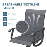 Vicllax 3-Piece Patio Bistro Set, Outdoor Swivel Chairs and 27.6" Small Metal Table With Storage Rack