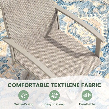 Vicllax Outdoor Dining Set for 8 People, Patio 63" Round Table with 8 Swivel Chairs Set