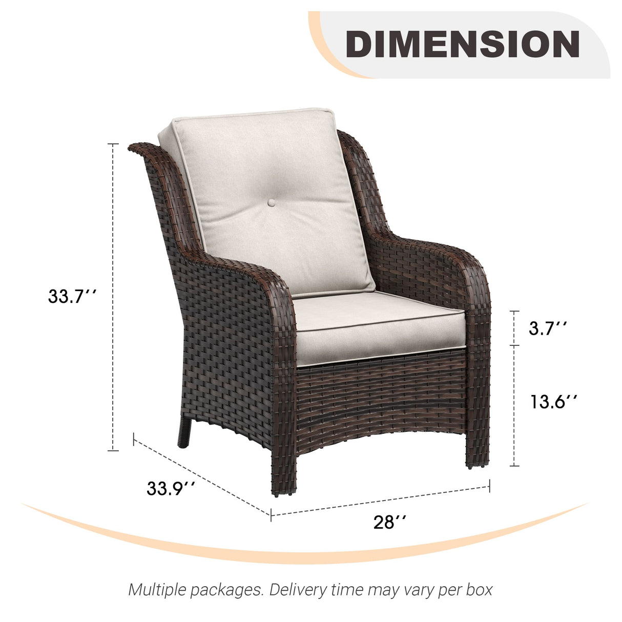 Vicllax Patio Wicker Oasis Lounge Sofa