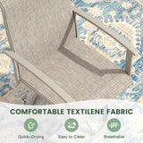 Vicllax Outdoor Dining Set for 6 People, Patio 47" Round Table with 6 Swivel Chairs