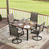 Vicllax 5-Piece Outdoor Furniture Set, Outdoor Dining Set for Lawn Garden