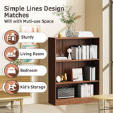 Vicllax Wooden Bookcase, 3/4/5 Shelf Display Open Bookshelves for Home Office