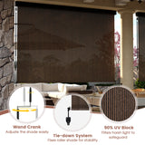 Vicllax Roller Shade, Patio Cordless Sun Blocking Roller Shade with Aluminum Valance