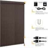 Vicllax Outdoor Sun Blocking Roller Shade, Patio Roll Up Shade Blinds