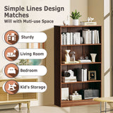 Vicllax Wooden Bookcase, 3/4/5 Shelf Display Open Bookshelves for Home Office
