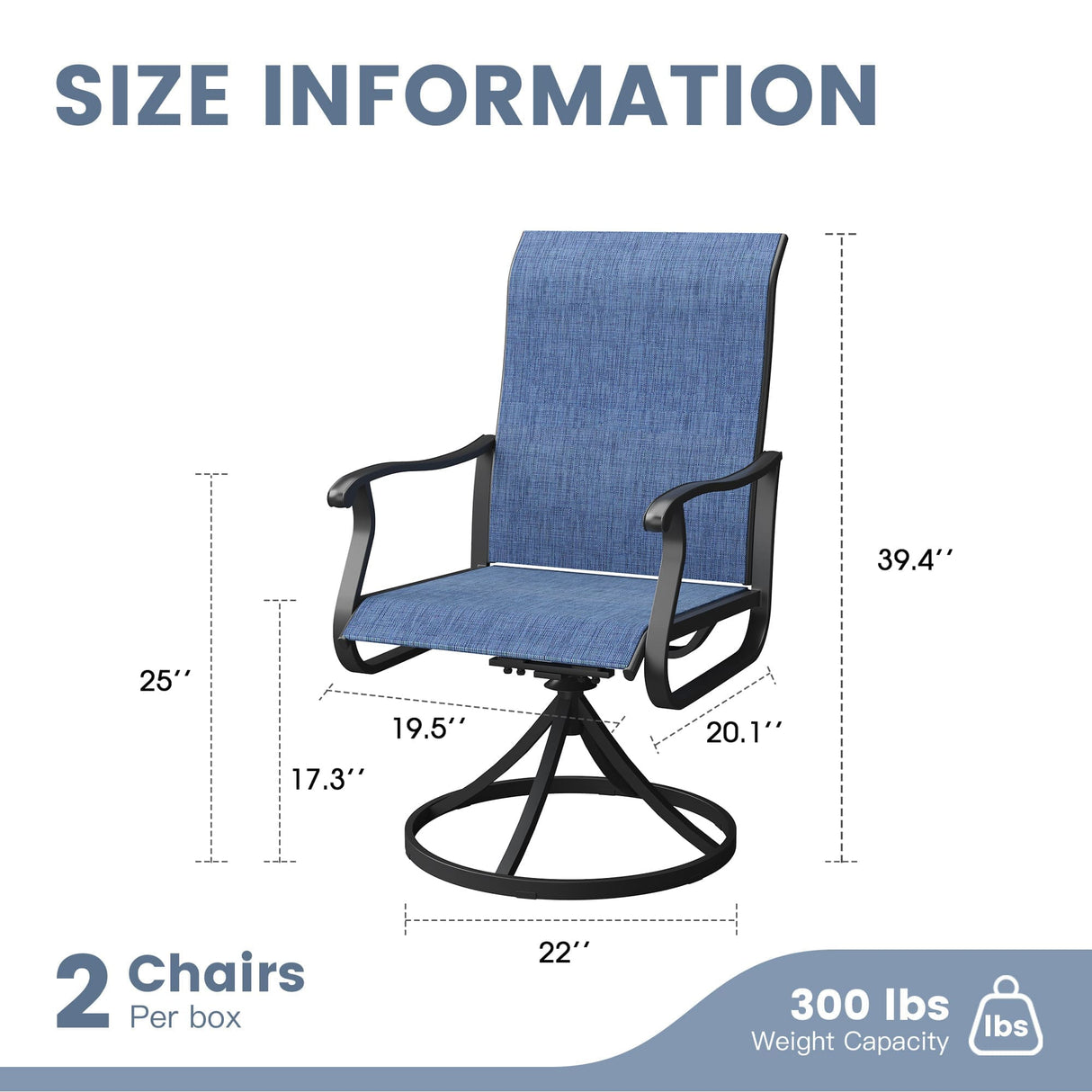 Vicllax 7 Pieces Outdoor Dining Set, 53.1" Metal Round Dining Table and Premium Swivel Chairs