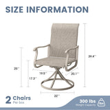 Vicllax 7/9 Pieces Outdoor Dining Set, Metal Round Dining Table and Premium Swivel Chairs