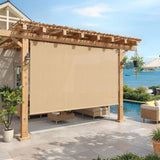 Vicllax Persiana Enrollable Inalámbrica para Exteriores con Bloqueo Solar, Toldo Enrollable con Manivela para Patio