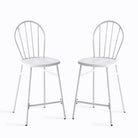 outdoor white bar chair, set of 2