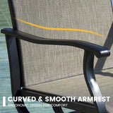 Vicllax Outdoor Dining Table Set of 4/8, Plastic Round Table 41.7" / 56.3" with Swivel Dining Chairs