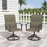 Vicllax 360° Outdoor Swivel Chairs with Ergonomic Armrests, Available in Sets of 2/4/6