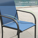 VICLLAX 11-Pcs Outdoor Dining Set, 63” Round Metal Table with Umbrella Hole & 10 Stackable  Chairs