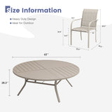 Vicllax Mesa redonda para patio de 42" con estante de almacenamiento y orificio para sombrilla ajustable 