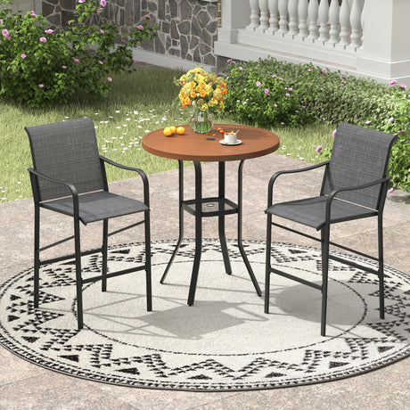 Vicllax 3/5 PCS Outdoor Bar Set, Patio High Bar Chairs and Round Bar Table