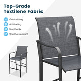 Vicllax 3/5 PCS Outdoor Bar Set, Patio High Bar Chairs and Round Bar Table