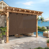 Vicllax Persiana Enrollable Inalámbrica para Exteriores con Bloqueo Solar, Toldo Enrollable con Manivela para Patio