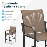 Vicllax 3/5 PCS Outdoor Bar Set, Patio High Bar Chairs and Round Bar Table