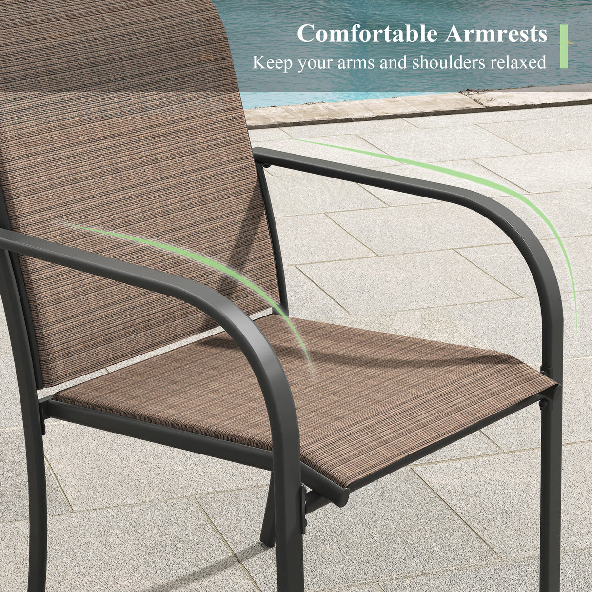 VICLLAX 11-Pcs Outdoor Dining Set, 63” Round Metal Table with Umbrella Hole & 10 Stackable  Chairs