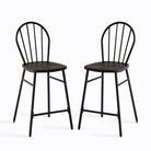 outdoor black bar chair，set of 2