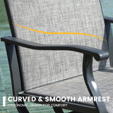 VICLLAX 5/7 Pieces Outdoor Dining Set, Swivel Dining Chairs Set of 4/6 and Round Patio Table