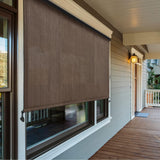 Vicllax Roller Shade, Patio Cordless Sun Blocking Roller Shade with Aluminum Valance