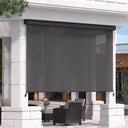 Vicllax Outdoor Retractable Spring Pull Roller Shade, Patio Exterior Cordless Blinds