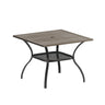 Vicllax Outdoor Patio Dining Table for 4, Metal Square Table with Storage