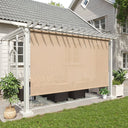 Vicllax Outdoor Custom Size (Widch: 30"- 144") Sun Blocking Roller Shade, Cordless Crank Roller Shade