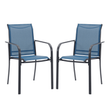 Vicllax Outdoor Textilene Stackable Sling Dining Chair, Set of 2/4/6