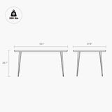 patio dining table for 6 demision